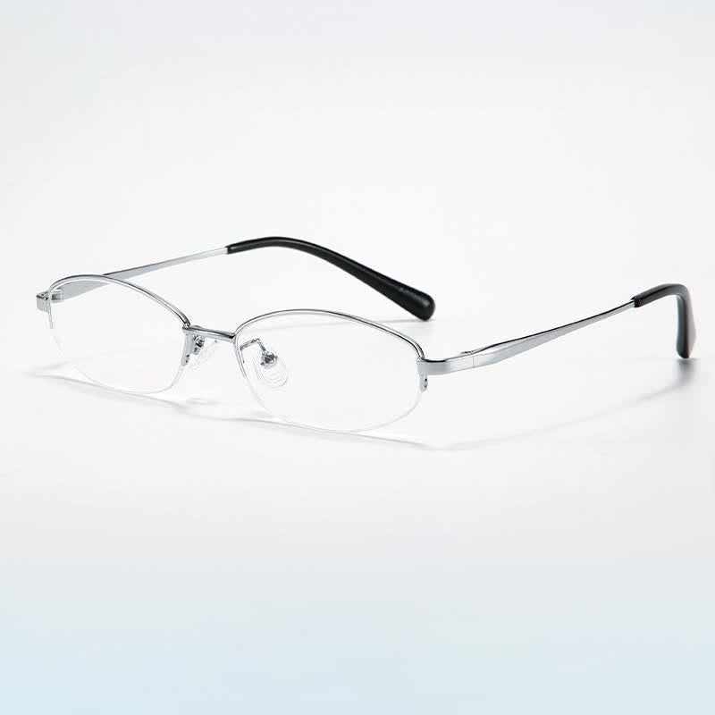 Spykay™ EG26717 Hipster Titanium Small Oval Frame Anti-blue Light Glasses
