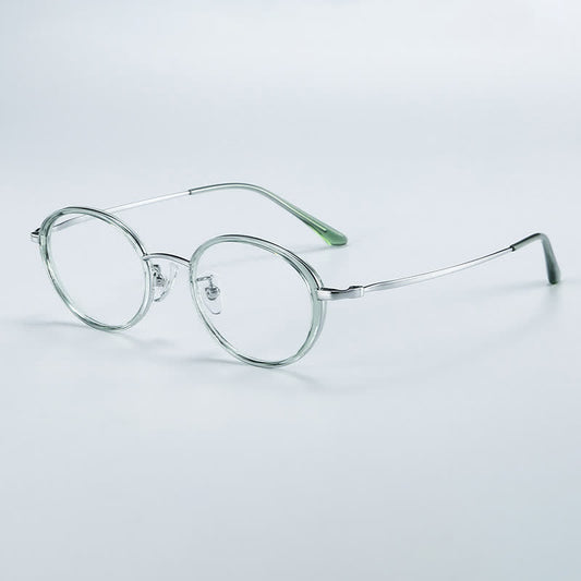 Spykay™ EG26720 Titanium Round Frame Anti-blue Light Hipster Glasses