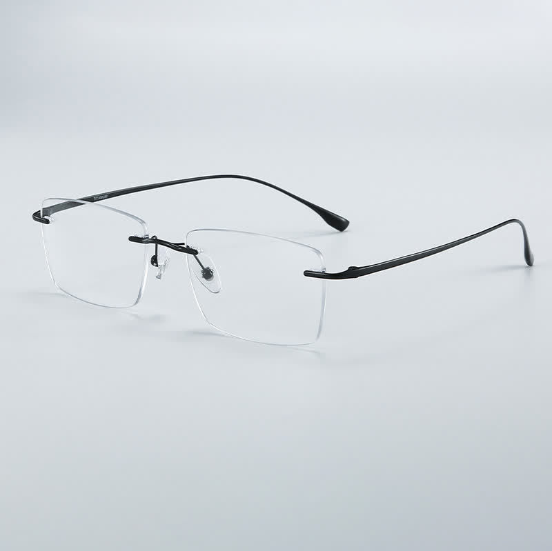 Spykay™ EG26723 Titanium Rectangle Frame Anti-blue Light Hipster Rimless Glasses