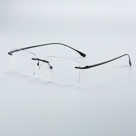 Spykay™ EG26723 Titanium Rectangle Frame Anti-blue Light Hipster Rimless Glasses