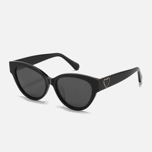 Spykay™ SG60822 Hipster Heart Temples Cat-Eye Polarized Sunglasses