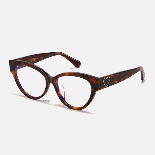 Spykay™ EG26724 Hipster Heart Temples Cat-Eye Anti-blue Light Glasses