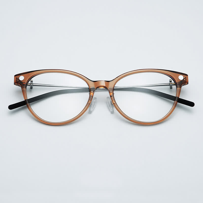 Spykay™ EG26729 Butterfly Titanium Frame Flower Temples Anti-blue Light Glasses