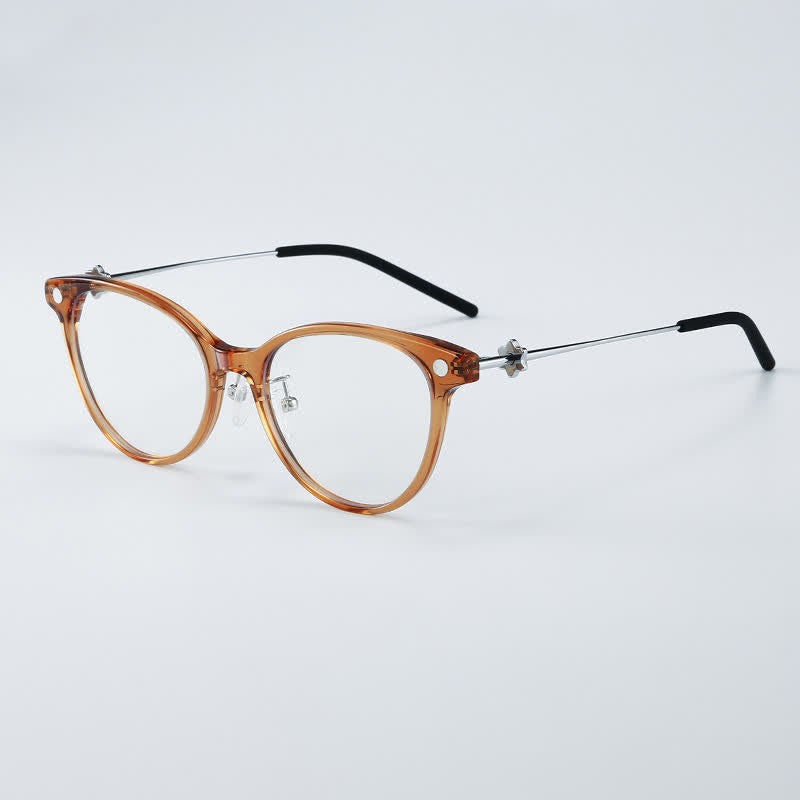 Spykay™ EG26729 Butterfly Titanium Frame Flower Temples Anti-blue Light Glasses