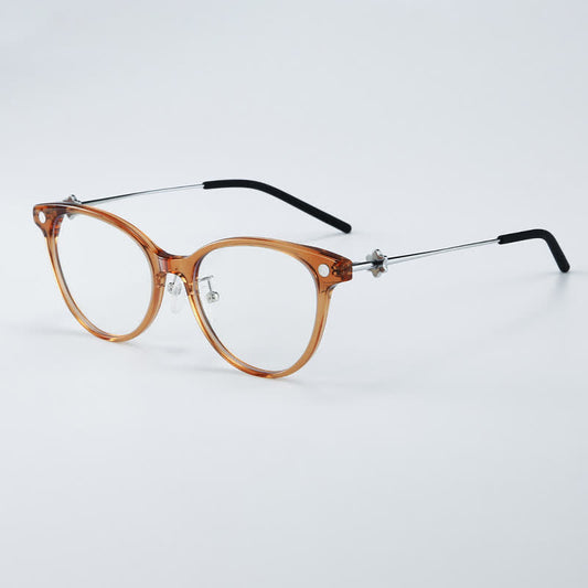Spykay™ EG26729 Butterfly Titanium Frame Flower Temples Anti-blue Light Glasses