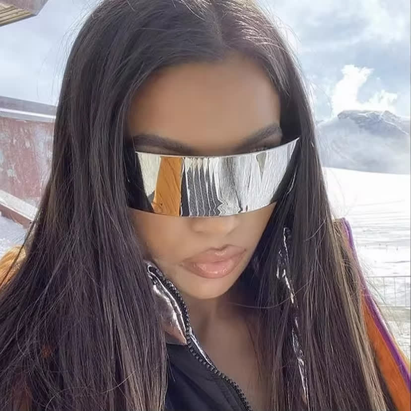 Spykay™ SG60721 Unisex Rectangle One-piece Frames Y2K Cyberpunk Sunglasses