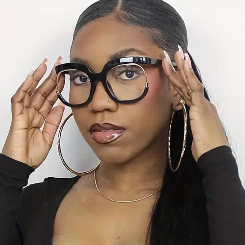 Spykay™ EG26670 Anti-blue Light Round Frames Owl Oversized Eyeglasses