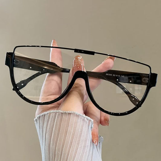 Spykay™ EG26664 Oversized Frame Semi-Rimless Aviator Eyeglasses