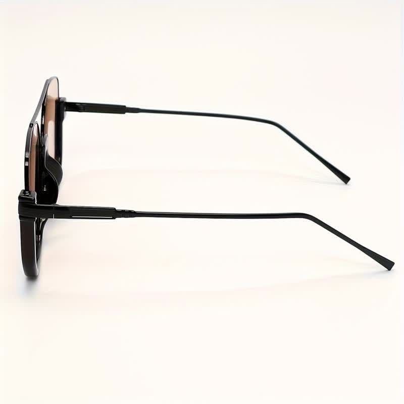 Spykay™ SG60691 Unisex Double Bridges Square Frame Semi-Rimless Sunglasses
