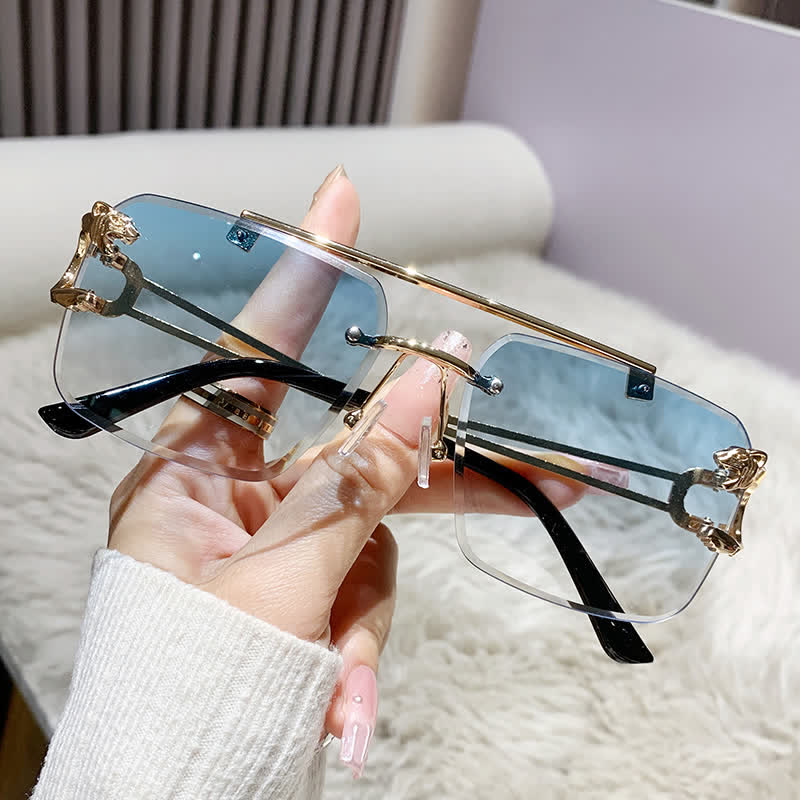 Spykay™ SG60826 Men's Cool Rimless Leopard Frame Sunglasses