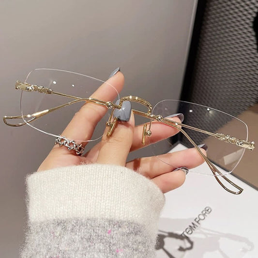 Spykay™ EG26748 Unisex Rimless Metal Frame Simple Anti-blue Light Glasses