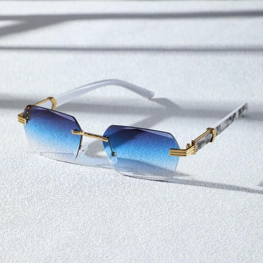 Spykay™ SG60746 Rimless Geometric Frame Tinted Sunglasses