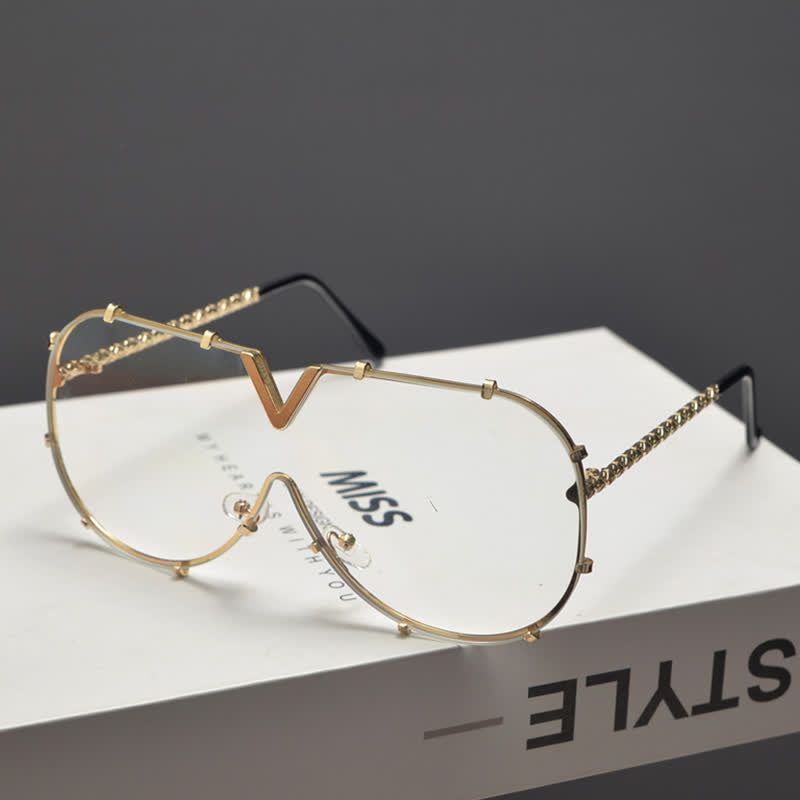 Spykay™ EG26757 'V' Design Oversized Frame Hipster Aviator Glasses
