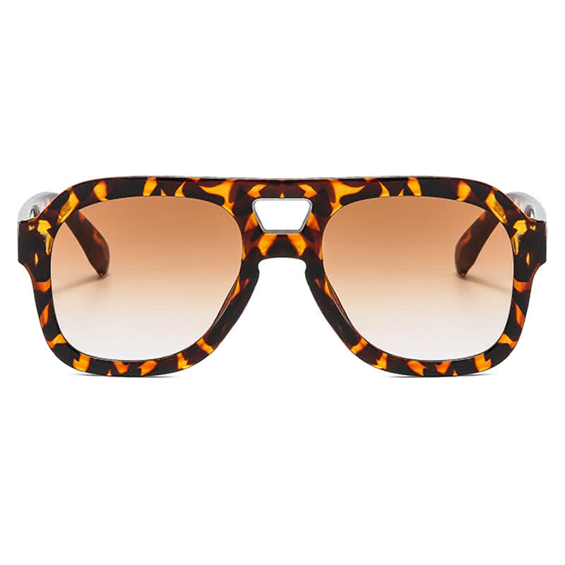 Spykay™ SG60832 Double Bridges Thick Frame Hipster Aviator Sunglasses