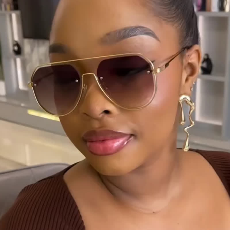 Spykay™ SG60848 Vintage Double Bridges Hollow-out Aviator Sunglasses
