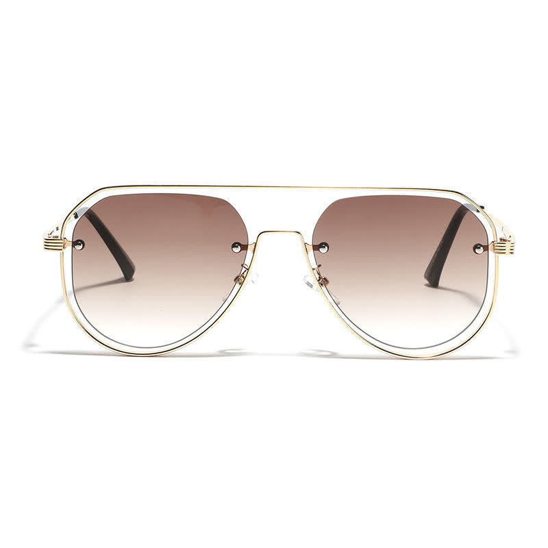 Spykay™ SG60848 Vintage Double Bridges Hollow-out Aviator Sunglasses