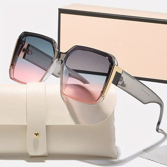 Spykay™ SG60836 Square Frame Oversized Rimless Sunglasses