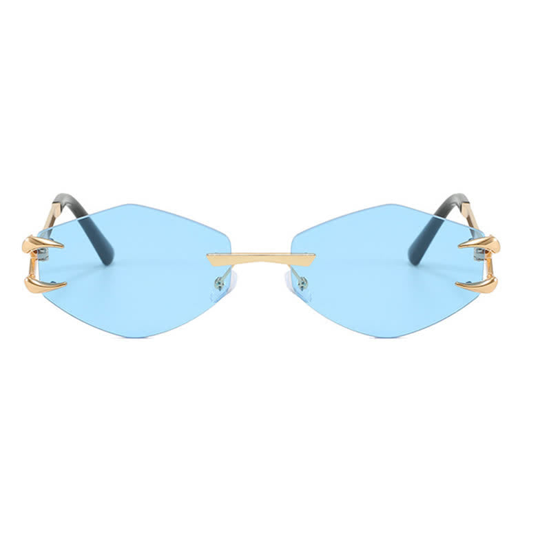 Spykay™ SG60856 Claw Temples Geometric Rimless Hipster Sunglasses
