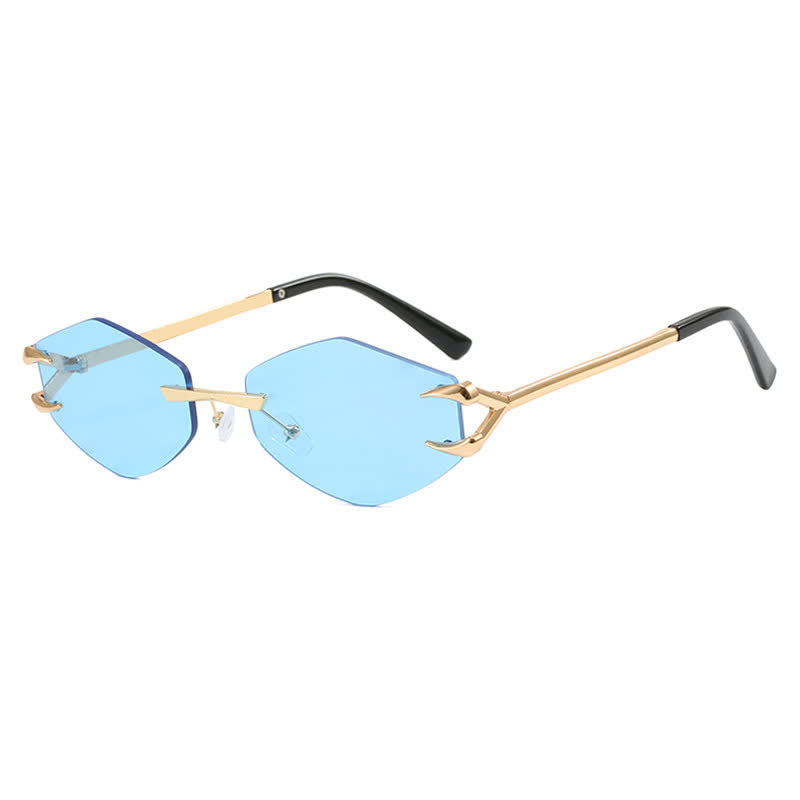 Spykay™ SG60856 Claw Temples Geometric Rimless Hipster Sunglasses