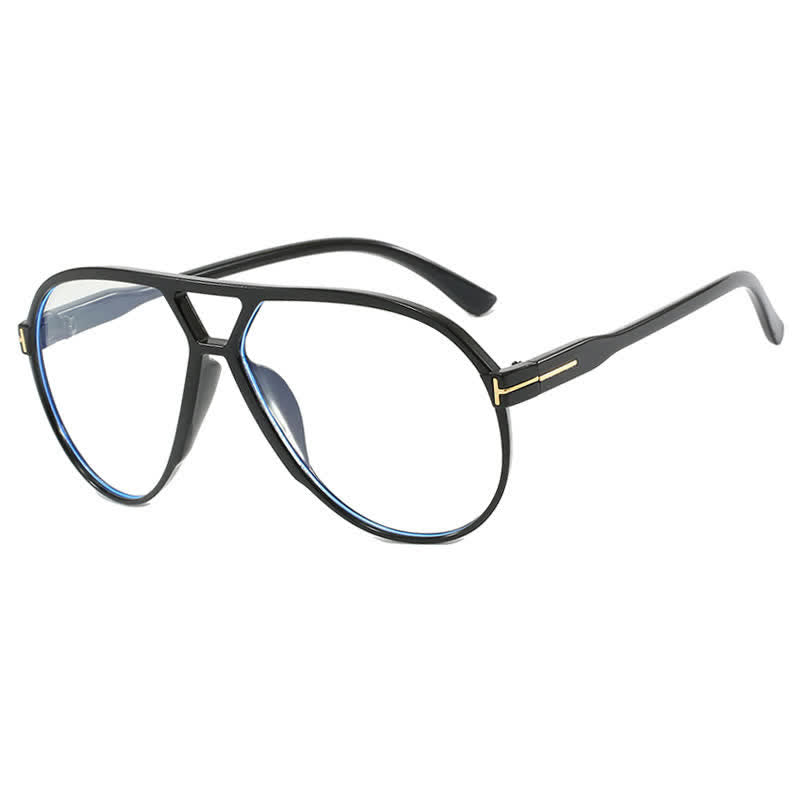 Spykay™ EG26763 Double Bridges 'T' Design Oversized Frame Hipster Aviator Glasses