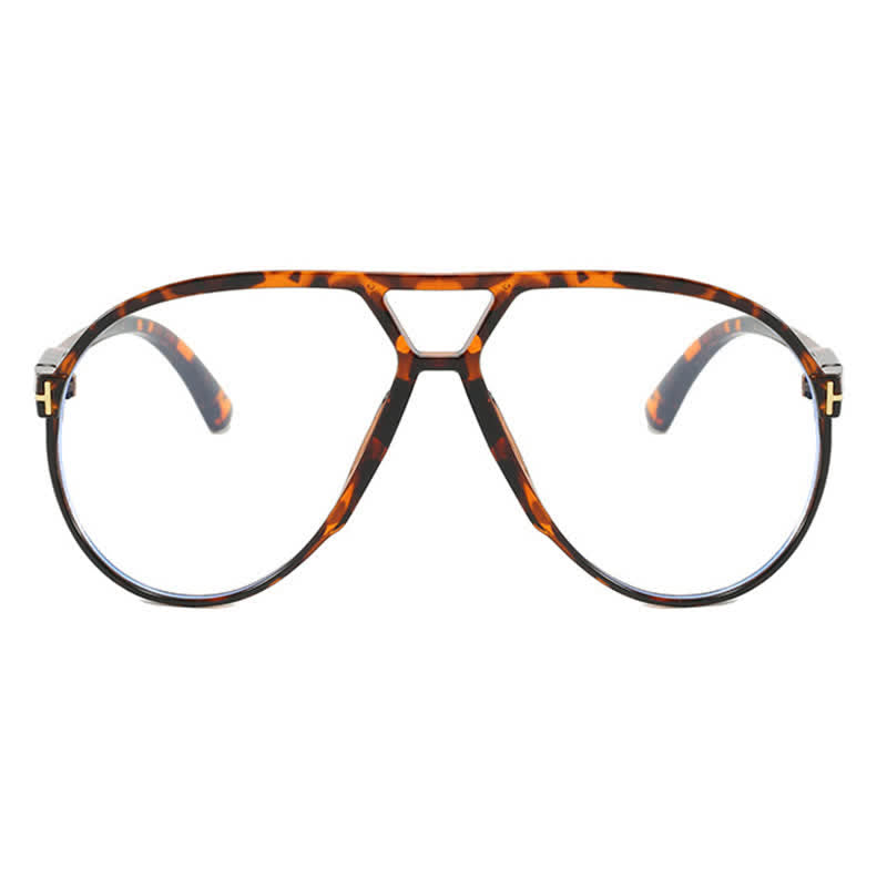Spykay™ EG26763 Double Bridges 'T' Design Oversized Frame Hipster Aviator Glasses