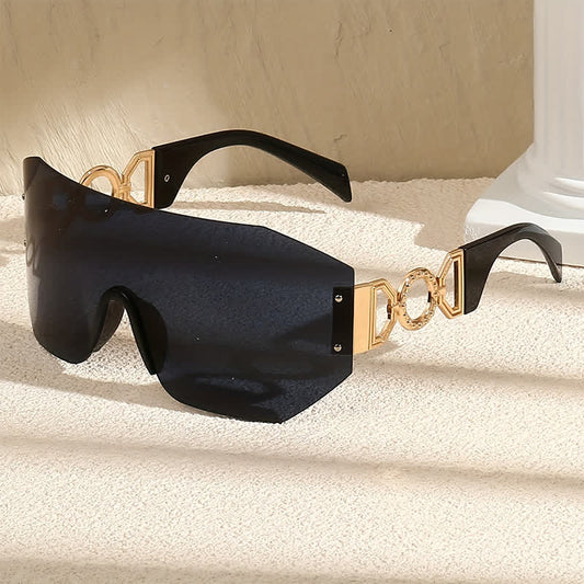 Spykay™ SG60863 One-piece Rimless Oversized Tined Sunglasses