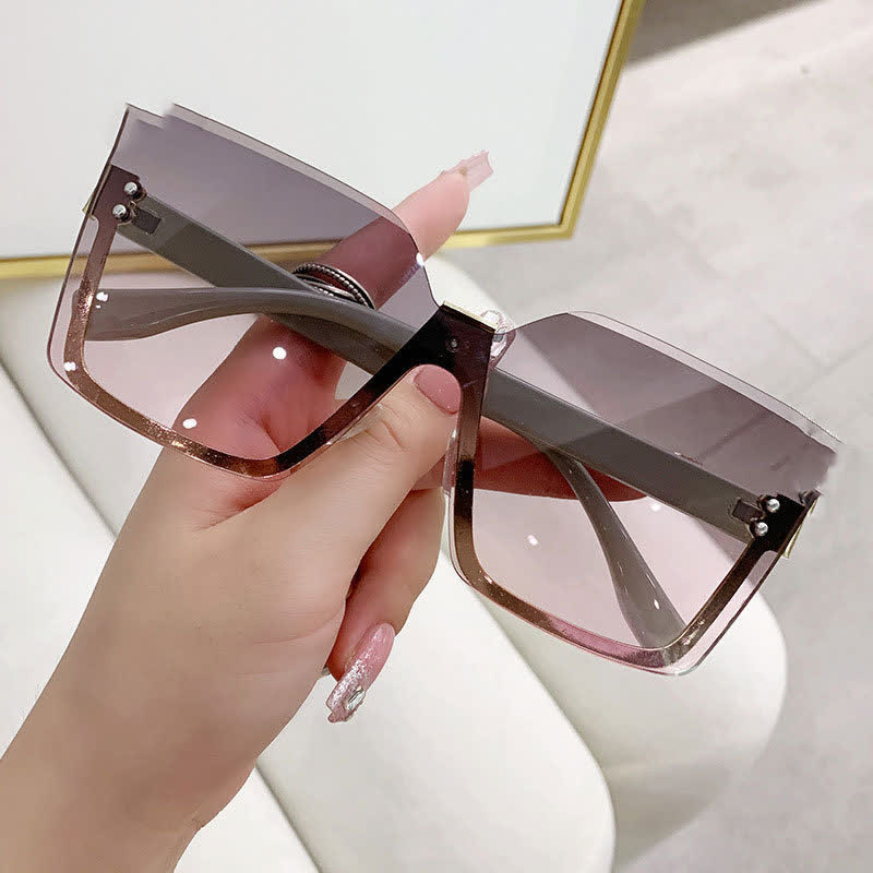 Spykay™ SG60862 Unisex Square Rimless Oversized Sunglasses