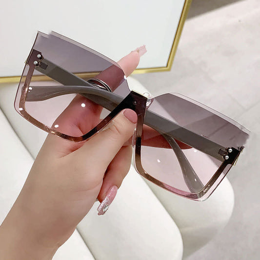 Spykay™ SG60862 Unisex Square Rimless Oversized Sunglasses