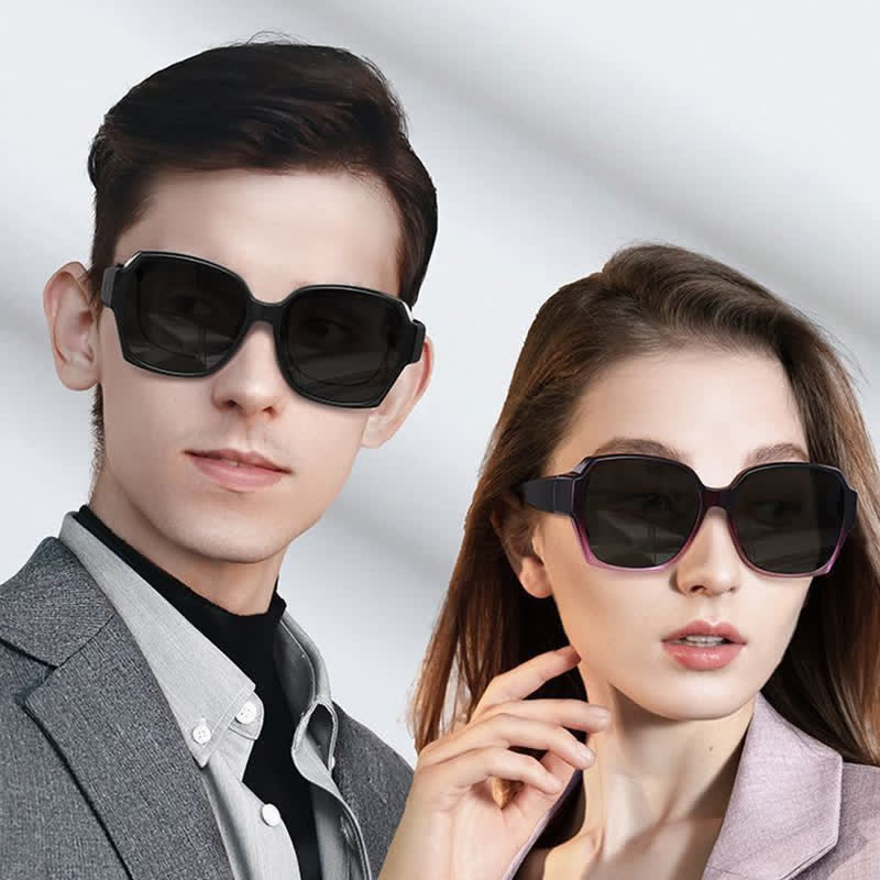 Spykay™ SG60859 Square Frame Polarized Driving Sunglasses Fit Over Glasses for Nearsighted People