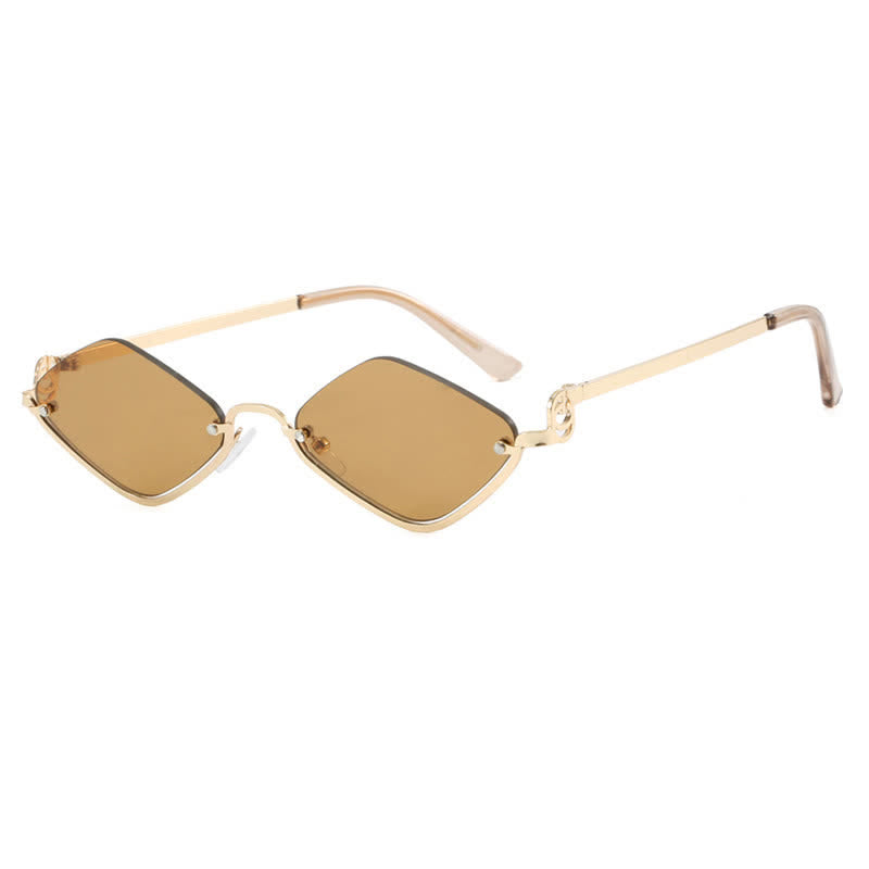 Spykay™ SG60868 Semi-Rimless Rhombus Small Frame Sunglasses
