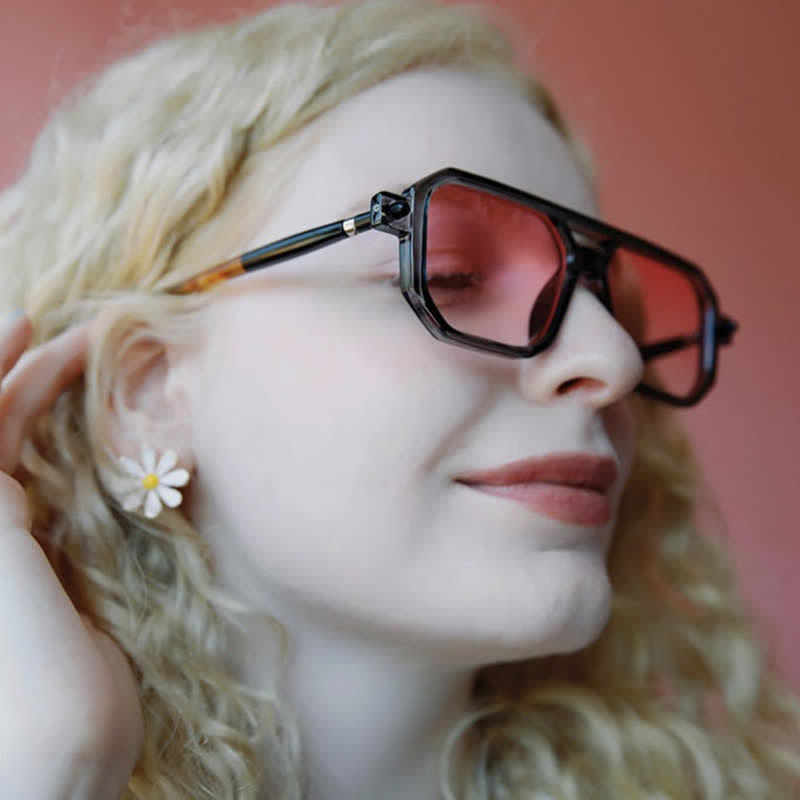 Spykay™ SG60869 Double Bridges Square Frame Sunglasses