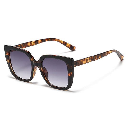 Spykay™ SG60878 Leopard Pattern Square Frame Oversized Sunglasses