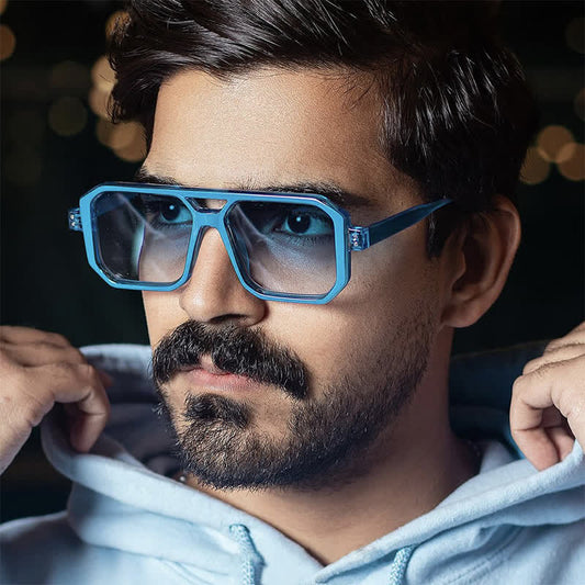 Spykay™ SG60875 Trendy Square Frame Double Bridges Sunglasses