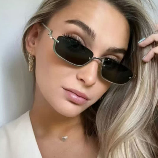 Spykay™ SG60874 Trendy Semi-Rimless Rectangle Frame Sunglasses