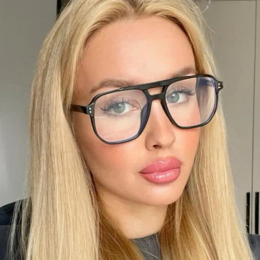 Spykay™ EG26676 Double Bridges Square Frames Anti-blue Light Eyeglasses
