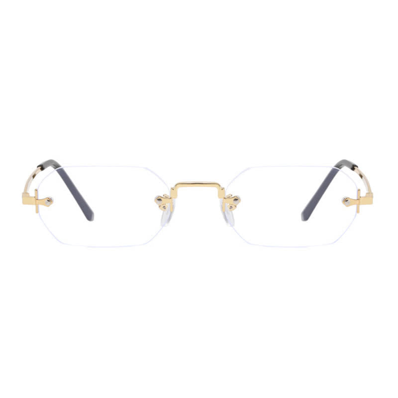 Spykay™ EG26774 Geometric Rimless Metal Temples Glasses