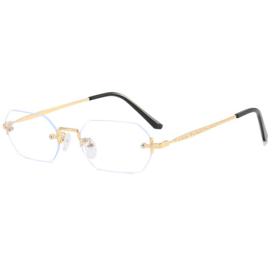 Spykay™ EG26774 Geometric Rimless Metal Temples Glasses