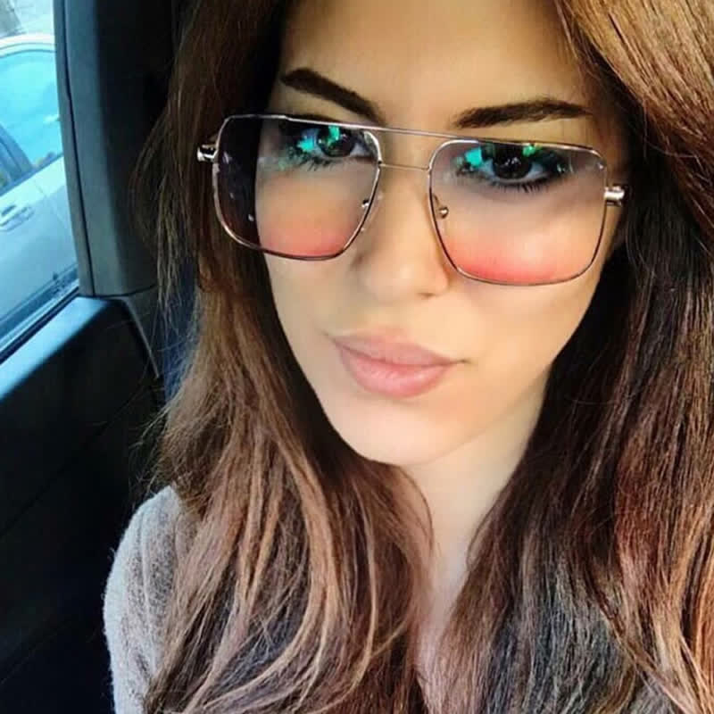Spykay™ SG60886 Retro Classic Square Frame Double Bridges Sunglasses