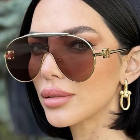 Spykay™ SG60892 Oversized One-piece Aviator Sunglasses