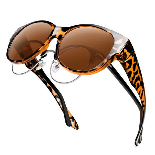 Spykay™ SG60901 Polarized Round Frame Driving Sunglasses Fit Over Glasses for Women Men
