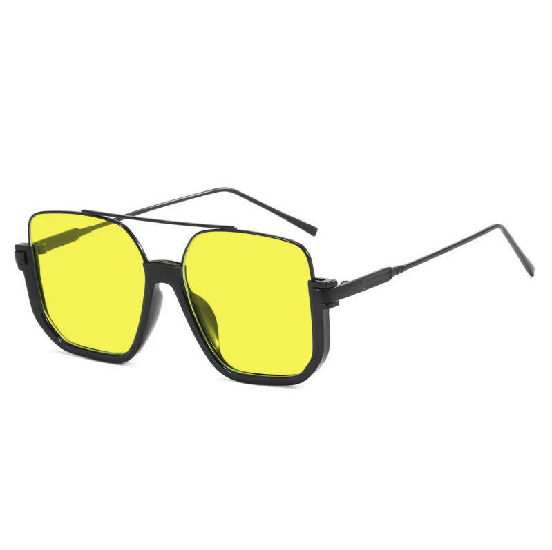 Spykay™ SG60691 Unisex Double Bridges Square Frame Semi-Rimless Sunglasses