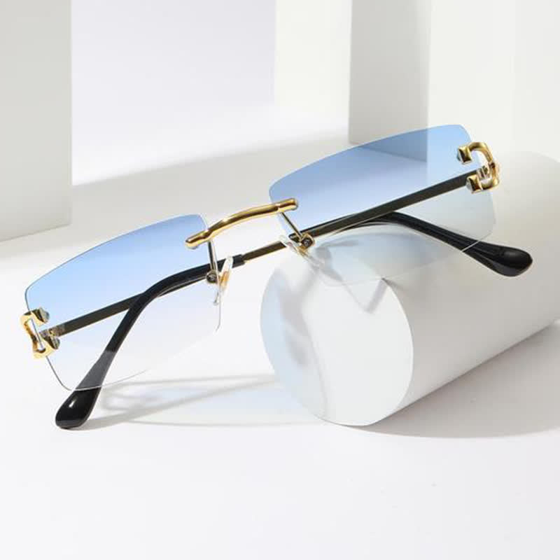 Spykay™ SG60922 Rectangle Frame Trendy Rimless Sunglasses