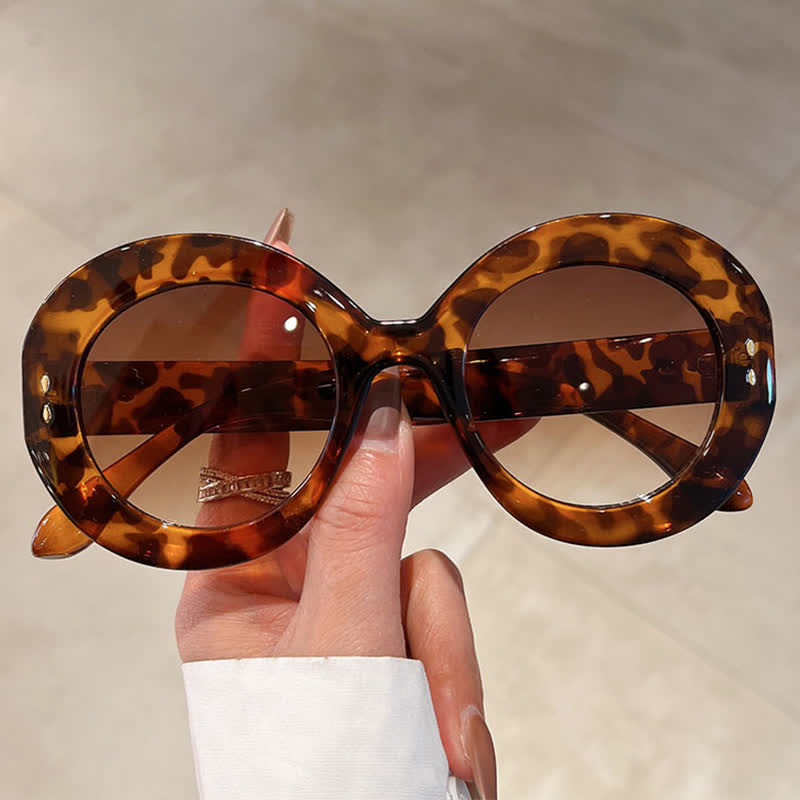 Spykay™ SG60923 Simple Oversized Round Frame Trendy Sunglasses