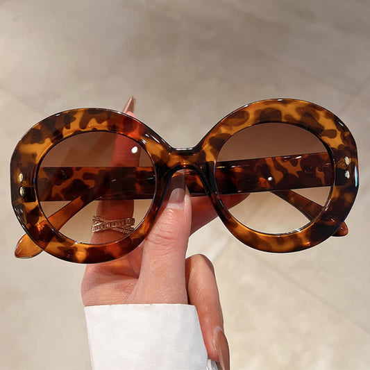 Spykay™ SG60923 Simple Oversized Round Frame Trendy Sunglasses