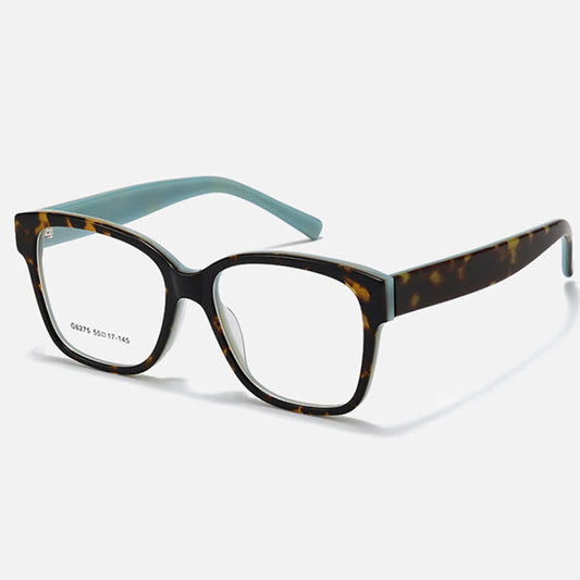 Spykay™ EG26788 Tortoise Shell Pattern Square Frame Anti-blue Light Classic Glasses