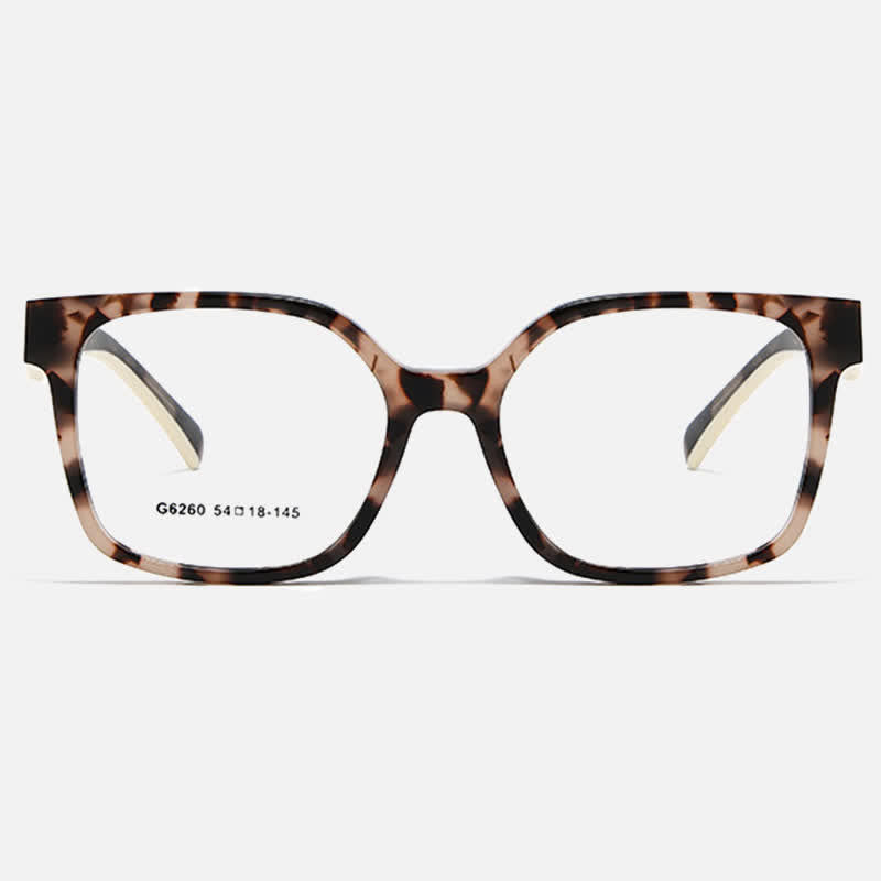 Spykay™ EG26789 Tortoise Shell Pattern Classic Square Frame Anti-blue Light Glasses