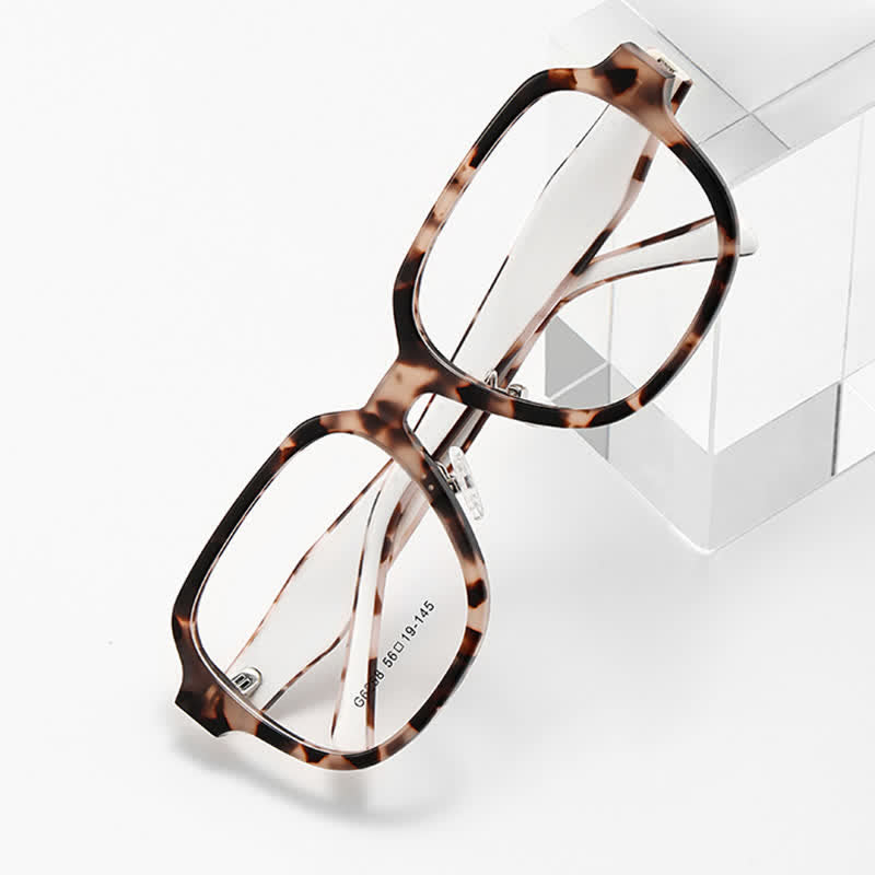 Spykay™ EG26792 Classic Tortoise Shell Pattern Square Frame Anti-blue Light Glasses