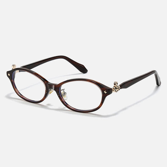 Spykay™ EG26800 Classic Retro Saturn Decor Oval Frame Anti-blue Light Glasses