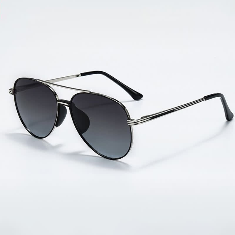Spykay™ SG60935 Double Bridges Hipster Polarized Photochromic Aviator Sunglasses