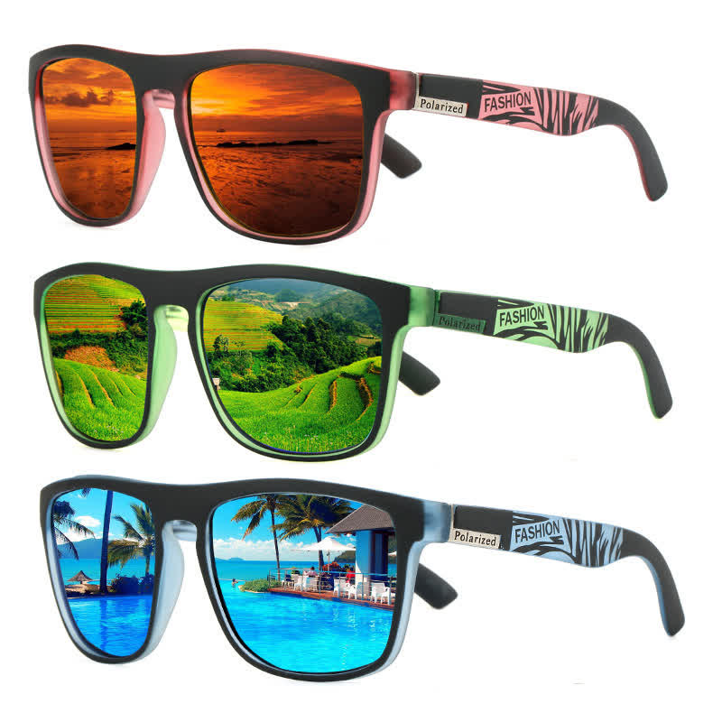 Spykay™ SG60943 Simple Polarized Square Frame Trendy Sunglasses for Outdoor Activities